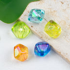 Transparent Rhombus Acrylic Beads 18mm AB Colored Plating 100pcs 3
