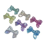 Plating Crackle Butterfly Bow Acrylic Beads 22x32mm Translucent Pastel 100pcs 5