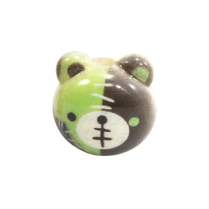 Cartoon Character Bear Head Acrylic Beads 17mm Colorful 10pcs 15