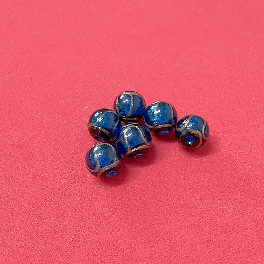 Ancient Foil Noble Lampwork Glass Beads 8 10 12 14mm Multicolor 50pcs 6