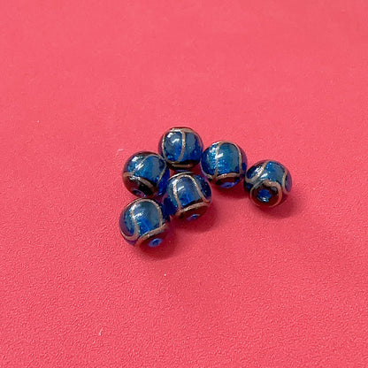 Ancient Foil Noble Lampwork Glass Beads 8 10 12 14mm Multicolor 50pcs 6