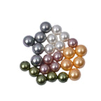 Seed Glass Beads 3mm Half Hole Imitation Pearl Mixed Colors 50pcs 3