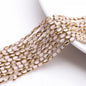 Electroplated Frosted Glass Beads 4mm x 6mm Metallic Edged 96pcs 20