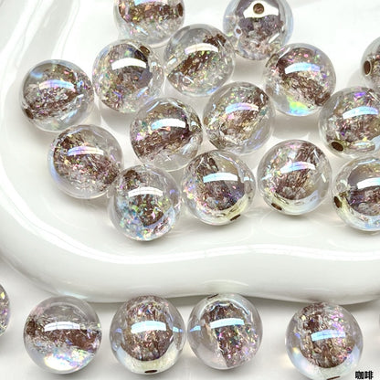Dyed Core Imitation Opal Resin Beads 8mm Round Mixed Colors 40pcs 8