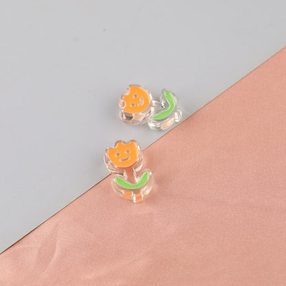 Transparent Enamel Lollipop Series Acrylic Beads 20-30mm Playful Mixed 20pcs 32