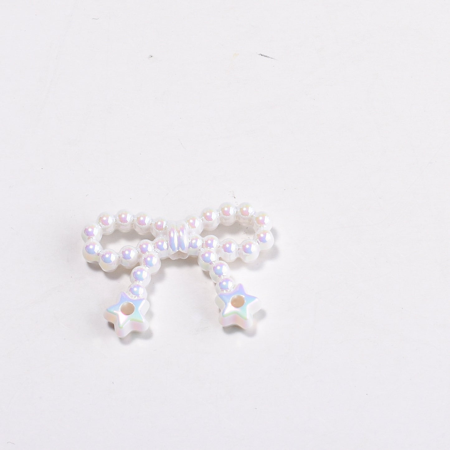 Knitted Bow Acrylic Beads 32mm Solid and Transparent Colors 10pcs 8