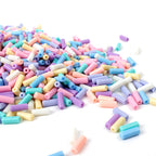 Colored Tube Acrylic Beads 13x5mm Pastel Mixed 1950pcs