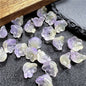 Czech Glass Beads Flower 12mm Iridescent Crystal Clear 50pcs 18
