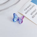 Transparent Faceted Butterfly Acrylic Beads 24mm Two-Color UV Gradient 100pcs 5