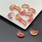 Moon Crescent Transparent Glass Beads 9x14mm Pastel Mixed 100pcs 7