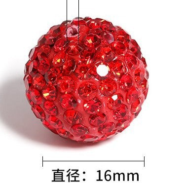 Clay Ball Rhinestone Beads 16mm Mixed Solid and AB Colors 20pcs 4