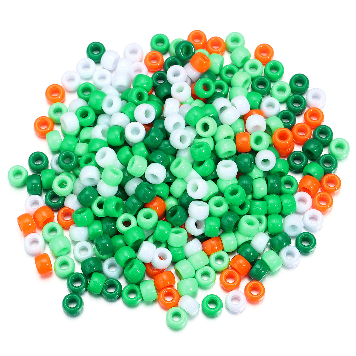 Festival Theme Pony Beads 9mm Acrylic Assorted Colors 200pcs 12