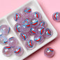 Hand Painted Cat Claw Strawberry Series Acrylic Beads 16mm 10pcs 21