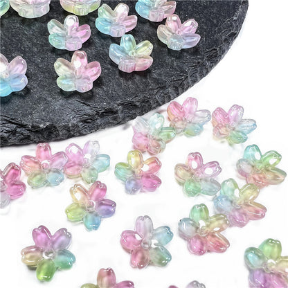 Czech Glass Beads Cherry Blossom 10mm Iridescent Pastel 50pcs 18