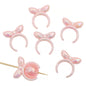 Painted Bow Tie Acrylic Beads 25x27mm Glossy Colors 8pcs 9