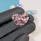 Rhinestone Heart Clay Beads 24mm Colorful Shamballa 6pcs 17