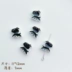 Painted Alloy Metal Beads Baking Shin-Chan Himawari Nohara Series 10pcs 6