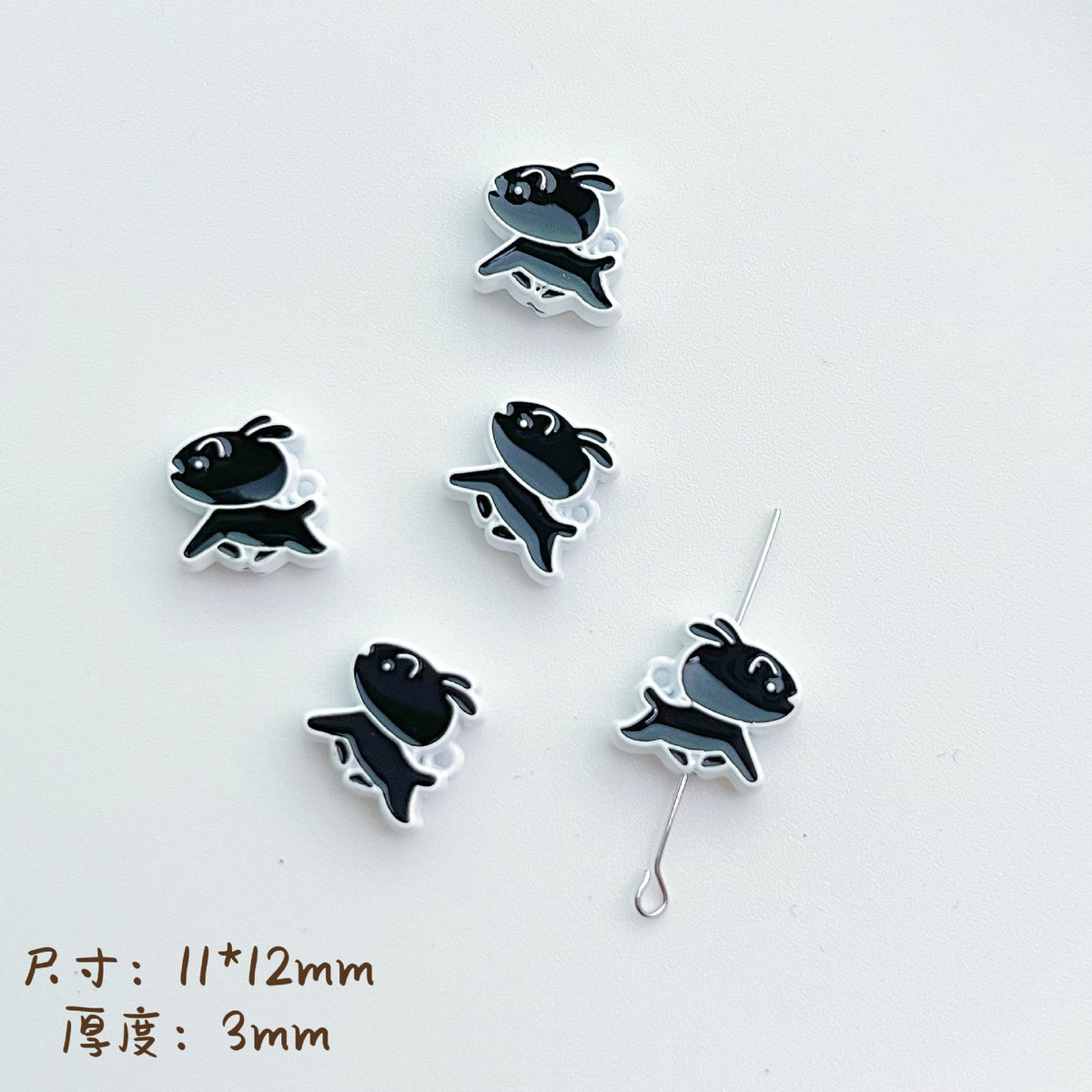 Painted Alloy Metal Beads Baking Shin-Chan Himawari Nohara Series 10pcs 6