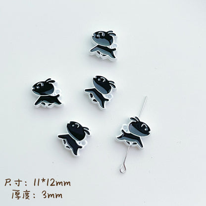 Painted Alloy Metal Beads Baking Shin-Chan Himawari Nohara Series 10pcs 6