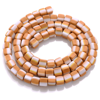 Cube Clay Beads 4mm Two-Color Matte Finish 10 Strands 820pcs 13
