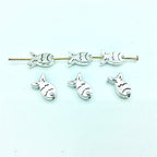 Small Fish Metal Beads 12mm Antique Silver Tone Alloy 100pcs