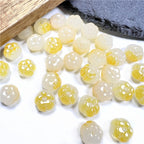 Czech Glass Beads Pumpkin 8mm Imitation Gold Jade 50pcs 2