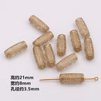 Vintage Baroque Flower Acrylic Beads Gilded Transparent 10pcs 6