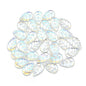 Czech Glass Beads Leaf 17mm Frosted Mixed Colors Gold Accents 30pcs 16
