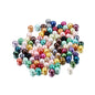 Pearl Glass Beads 8mm Imitation Smooth Glossy Mixed Colors 100pcs 44