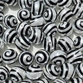 Imitation Pearl Swirl Acrylic Beads 16mm ABS Plastic Glossy 100pcs