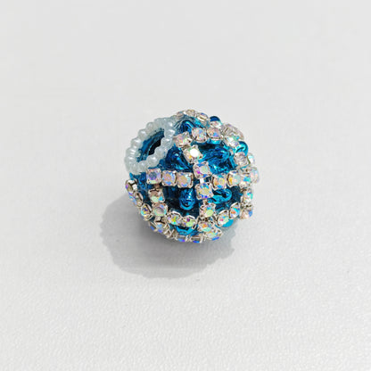 Rhinestone Bubblegum Beads 18mm Chain Enlaced Mixed Colors 4pcs 5