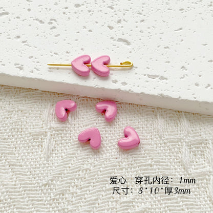 Chair and Jigsaw Metal Beads Painted Colorful Glossy 20pcs 24