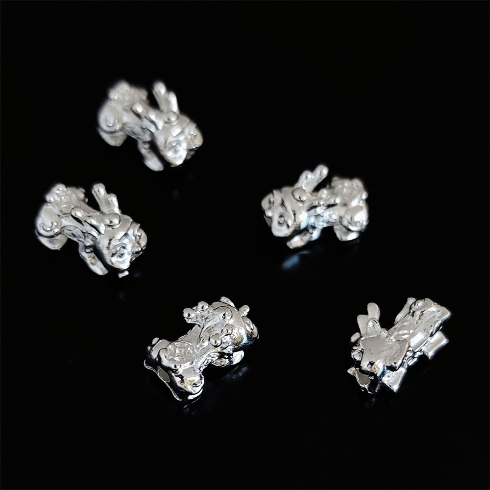 Mythical Chinese Fortune Beast Metal Beads 13mm Antique Silver Gold Bright Silver 30pcs 4