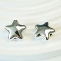 Pentagram Snowflake Acrylic Beads 14mm 21mm Metallic Plated 100pcs 6