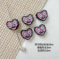 Heart and Flower Metal Beads 10mm Baking Painted Two-Color 20pcs 24