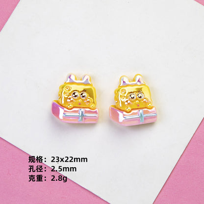 Spongebob Series Resin Beads Glossy Pastel Character Faces 20pcs 13