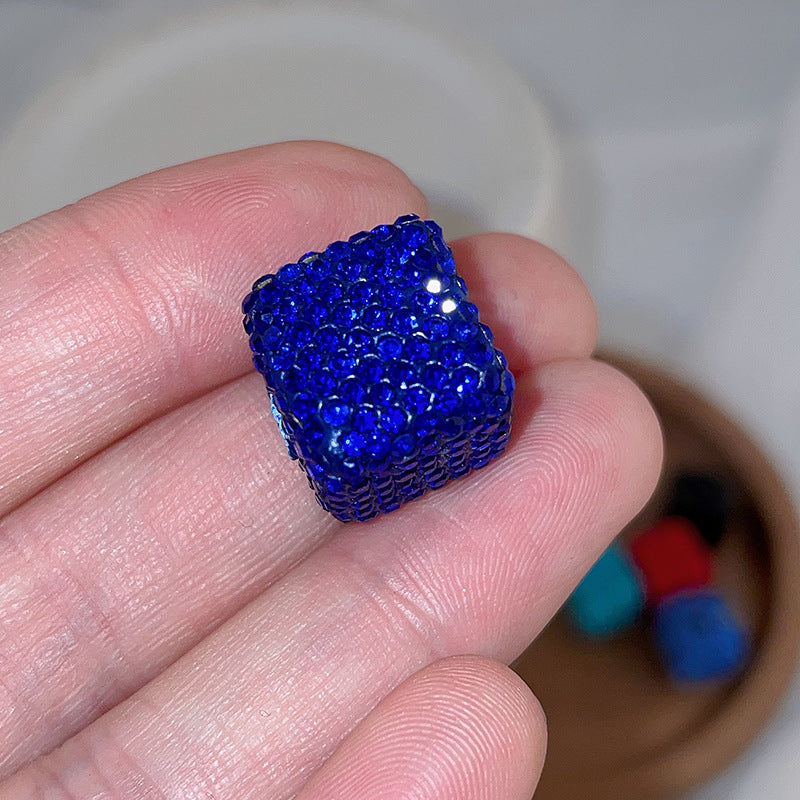 Leopard Print Rhinestone Polymer Clay Beads 14mm Square 15mm Round 10pcs 30