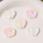 UV Plating Heart Acrylic Beads 20mm Cat Face Pastel Resin 10pcs 7