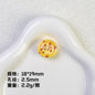 Plating Pochacco Egg Tart Resin Beads 19mm Glossy Pastel Colors 10pcs 10