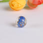 Lampwork Glass Beads Round 8 10 12mm Luminous Porcelain Gold Foil 5pcs 10