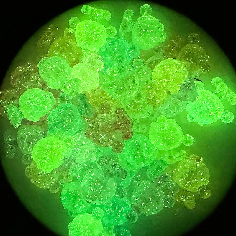 Plating Cartoon Glow In The Dark 29mm Acrylic Beads Little Girl 2pcs 3