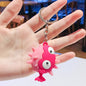 PVC Octopus Keychain Marine Animal Neon Tentacles Design 8