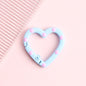 Metal Painted Dotted Heart Trigger Spring Keyrings 25mm 10pcs 13