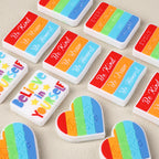 Silicone Focal Beads Inspirational Alphabet Heart Rainbow Motivational Text 2