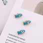 Creative Ocean Little Fish Metal Beads 10mm Colorful Enamel 100pcs 4