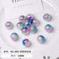 Glitter Fireworks Resin Beads 16mm Round Multicolor 10pcs 8