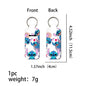 Cartoon Character Chapstick Holder Keychain Neoprene Colorful 8pcs 18