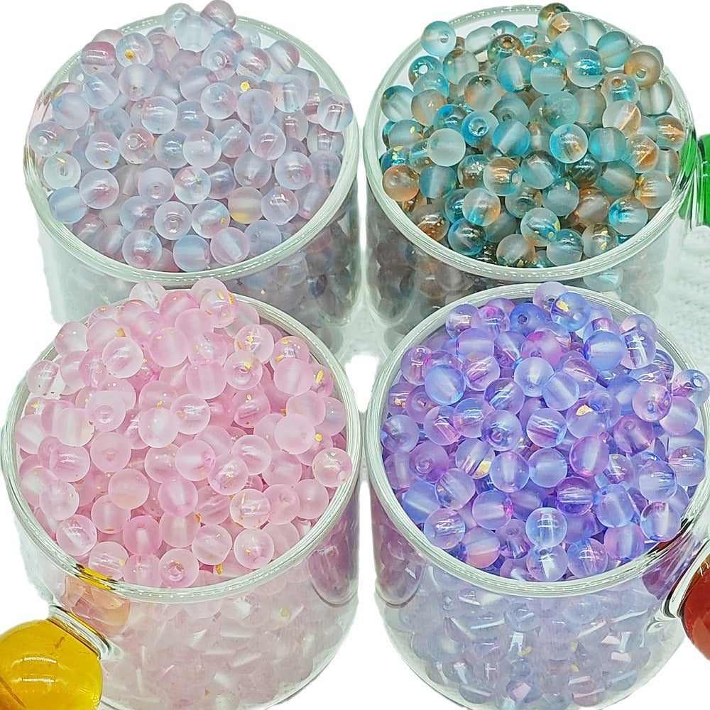 Transparent Frosted Glass Beads 6mm Assorted Colors 50pcs 5