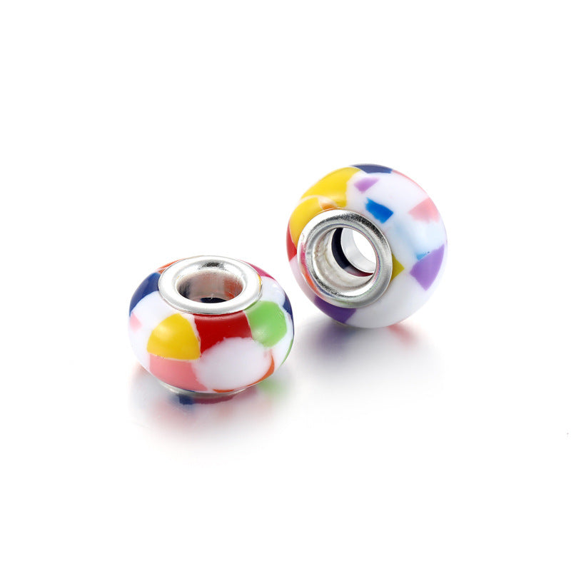 Imitation Lampwork Chunky Resin Beads 14mm Multicolor 100pcs 5