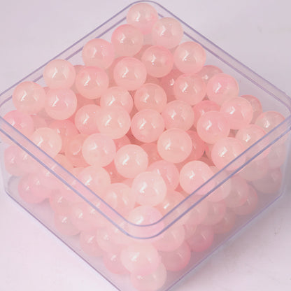 Crackle Round Glass Beads 10mm Dual Color Gradient Mix 50pcs 18